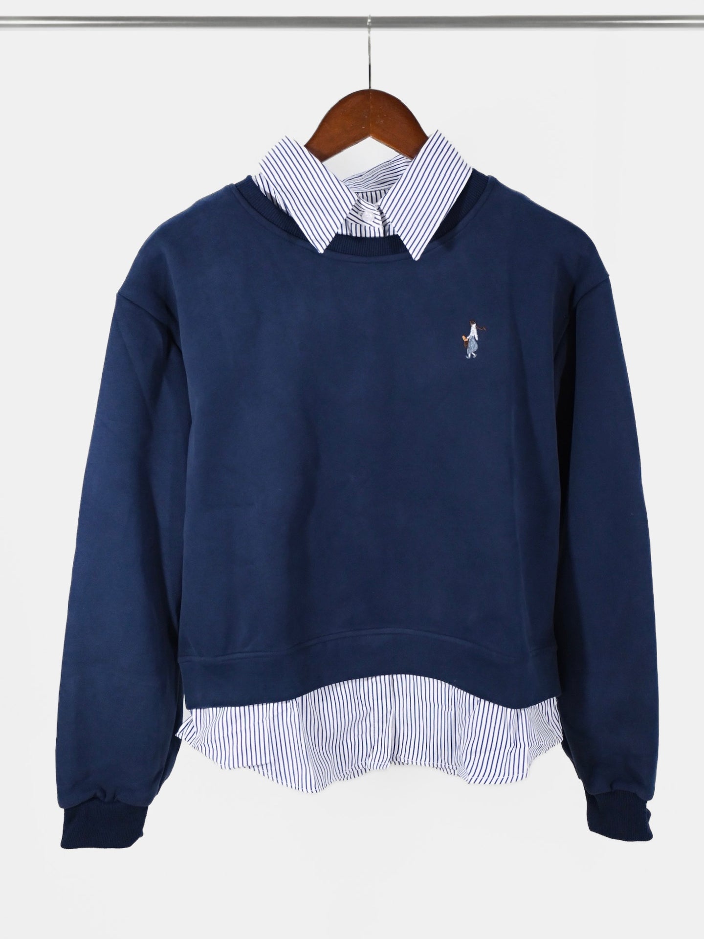 Women's Sweater in Navy (Comes in One Piece) - Simply